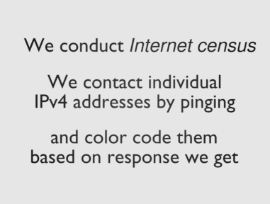 census by pinging all addresses