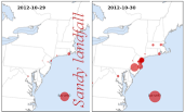 network outages at Hurricane Sandy landfall