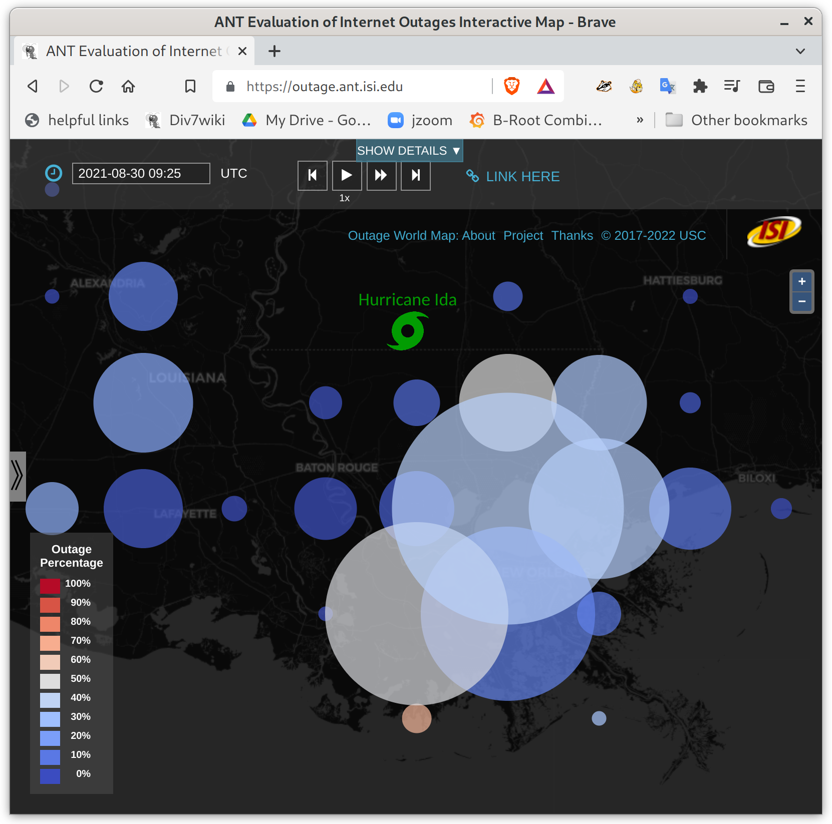 Hurricane Ida in Louisana, 2021-08-30t09:25Z